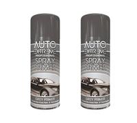 DIOXSTAR Grey Primer Spray Paint, Matt Finish, Quick Drying, Non-Crack Paint, Suitable for Metal, Glass, Wood, Indoor and Outdoor Use, Easy to Use, 400ml (2 PCS)