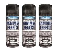 DIOXSTAR Hammer Effect Aerosol Spray Paint, Textured Finish, Interior & Exterior Paint, Easy to Use, Provide a Striking Hammered Effect, Long-Lasting, Black, 400ml (3 PCS)