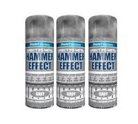 DIOXSTAR Hammer Effect Grey Spray Paint, Unique and Stylish Hammered Finish, Easy Application, Long-Lasting Protection, For Interior & Exterior Surfaces, 400ml (3 PCS)