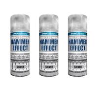 DIOXSTAR Hammer Effect Silver Spray Paint, Unique and Stylish Hammered Finish, Easy Application, Long-Lasting Protection, For Interior & Exterior Surfaces, 400ml (3 PCS)