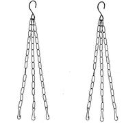 DIOXSTAR Hanging Basket Chain, Durable Construction, Indoor and Outdoor Use, Ideal Use For Hanging Garden Flowers, Plant Vessels, Plant Pots, Silver, 18 Inch