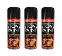 DIOXSTAR High-Temperature Black Matt Stove Spray Paint, Up To 600°C Engine Exhaust Adhesion, Excellent Coverage, Preventing Peeling, Cracking, Or Discoloration, 400ml