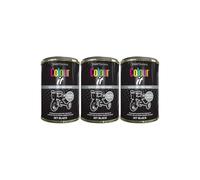 DIOXSTAR Jet Black Tin Paint, Gloss Finish, Long-Lasting Protection, All Purpose Paint for Interior & Exterior Application, Wood, Metal, Plastic, Fast Drying, 300ml (3 PCS)