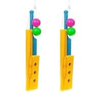 DIOXSTAR Kids Cricket Set, Cricket Bat Stumps And 2 Cricket Balls, Vibrant Colour, Portable Design, Outdoor Fun Game Set, Promote Physical Activity (2PCS)