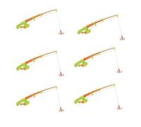 DIOXSTAR Kids Hook Duck Style Bath Toys, Colourful Duck Fishing Set, Adorable Design, Mini Fishing Rod, Lawn Games, Parties, Duck Game, Attractive Design, For Kids, (6 Pcs)