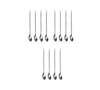 DIOXSTAR Latte Glass Ice Cream Sundae Coffee Spoons Stainless Steel Long Handle 20cm, Design Ergonomically, Sturdy and Resistant to Bending, (12PCS)
