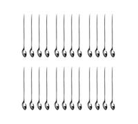 DIOXSTAR Latte Glass Ice Cream Sundae Coffee Spoons Stainless Steel Long Handle 20cm, Design Ergonomically, Sturdy and Resistant to Bending, (24PCS)