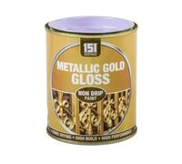 DIOXSTAR Metallic Gold Gloss Non-Drip Paint, Quick Drying, High Build, High-Performance Paint, Interior and Exterior Use, Suitable for Wood, Metal, 300ml (1 PCS)
