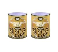 DIOXSTAR Metallic Gold Gloss Non-Drip Paint, Quick Drying, High Build, High-Performance Paint, Interior and Exterior Use, Suitable for Wood, Metal, 300ml (2 PCS)