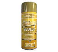 DIOXSTAR Metallic Gold Spray Paint, Shimmer Effect, Non-Cracking, Vibrant Colour, Quick Drying, Ideal use for Metal, Wooden Furniture, Interior, Exterior Decoration, 200ml (Pack of 1)