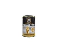 DIOXSTAR Metallic Gold Tin Paint, Shimmering Metallic Finish, Fast Drying, Tough& Durable Varnish, Long Lasting Protection for Interior and Exterior Use, 300ml (1 PCS)