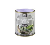 DIOXSTAR Metallic Silver Gloss Non-Drip Paint, Quick Drying, High Build, High-Performance Paint, Interior and Exterior Use, Suitable for Wood, Metal, 300ml (1 PCS)