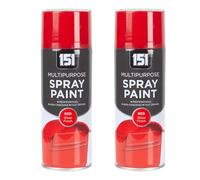 DIOXSTAR Multi-Purpose Spray Paint, Red Gloss Finish, Fast Drying, Non-Cracking, Suitable for Wood, Plastic and Metal, Indoor and Outdoor Use, Easy to Use, 400ml (2 PCS)