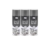 DIOXSTAR Multi-Purpose Spray Paint, Silver Metallic Finish, Fast Drying, Non-Cracking, Suitable for Various Surfaces, Indoor and Outdoor Use, Easy to Use, 400ml (3 PCS)