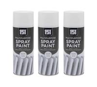 DIOXSTAR Multi-Purpose Spray Paint, White Gloss Finish, Fast Drying, Non-Cracking, Suitable for Wood, Plastic and Metal, Indoor and Outdoor Use, Easy to Use, 400ml (3 PCS)