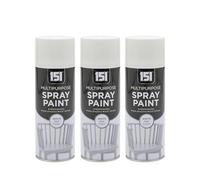 DIOXSTAR Multi-Purpose Spray Paint, White Matt Finish, Fast Drying, Non-Cracking, Suitable for Wood, Plastic and Metal, Indoor and Outdoor Use, Easy to Use, 400ml (3 PCS)