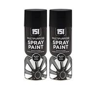 DIOXSTAR Multipurpose Spray Paint, Black Matt Finish, Fast Drying, Non-Cracking, Suitable for Most Surfaces Including Wood, Metal and Brick, DIY Projects, 400ml (2 PCS)