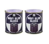 DIOXSTAR Navy Blue Gloss Non-Drip Paint, Fast Drying, High Build, High-Performance Paint, Gloss Finish, Interior and Exterior Use, Suitable for Wood, Metal, 300ml (2 PCS)