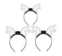 DIOXSTAR Neon Unicorn Headband, Magical Light-Up Design, Colourful LED Lights, Ergonomic Fit, Lightweight And Durable Design, Easy-To-Operate, Indoor And Outdoor Fun (3PCS)