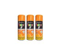 DIOXSTAR Orange Gloss Spray Paint, Quick Drying Paint, All Purpose Spray Paint for Metal, Wood, Plastic, Interior & Exterior Use, Easy to Use, 400ml (3 PCS)