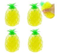 DIOXSTAR Pineapple Squishy Toy, Decompression Venting Toy, Novelty Party Bag Filler, Perfect for Anxiety and Stress Relief for Adults & Kids, Pineapple Design (4Pcs)