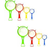 DIOXSTAR Plastic Kitchen Strainer Sieve, Fine Mesh Design, Both Durable and Lightweight, Dishwasher Safe, Smooth Surface Hygienic and Easy to Clean, (8 Pcs)