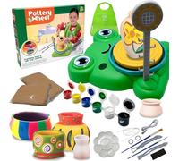 DIOXSTAR Pottery Wheel Set for Kids, Education Fun, Pottery Kit with Air Dry Clay, Sculpting Tools, Arts & Crafts Supplies, Metallic Colour, Great Gift for Artistic