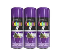 DIOXSTAR Purple Spray Paint, 250ml (3 PCS), Acrylic, Gloss Finish, Quick Drying, All Purpose, Indoor/Outdoor