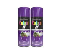 DIOXSTAR Purple Spray Paint, Gloss Finish, Quick Drying Paint, All Purpose Spray Paint for Metal, Wood, Plastic, Interior & Exterior Use, 250ml (2 PCS)