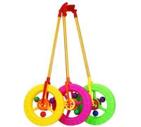 DIOXSTAR Push-Along Toy With A Single Wheel Design, Developing Motor Skills, And Coordination, Imaginative Play, Valuable Tool For Both Fun And Learning, Random Colour
