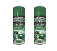 DIOXSTAR Racing Green Spray Paint, Quick Drying, Non-Cracking, Suitable for Most Surfaces Including Wood, Metal and Glass, Interior & Exterior Use, 400ml (2 PCS)