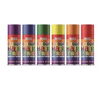 DIOXSTAR Rainbow Colour Hair Spray, Temporary Washable Hair Colour, All Hair Types, Non-Staining, Parties, Fancy Dress, Xmas, Easy to Use, Assorted Colours, 200ml (3 PCS)