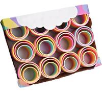 DIOXSTAR Rainbow Magic Spring Kids, Stress Relief, Vibrant Rainbow Colours, Bouncy Slinky Toy, Portable and Lightweight, Fidget and Sensory Toy, Expandable Magic Spring (3 Pcs)