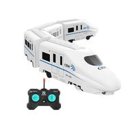 DIOXSTAR RC Realistic Electric Train Set, Hand-Eye Coordination, Rechargeable Battery (Not Included), Durable, Lightweight, Realistic Sound Effects, LED Light