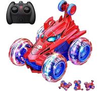 DIOXSTAR RC Stunt Car, Double Sided 360°Rotating Action, Cool Simulated Wheel Lights, Vibrant Colour, Long-Lasting Fun, Multiplayer Race Fun, Promote Hand-Eye Coordination