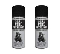 DIOXSTAR Real Feel Textured Quick Drying Spray Paint, Add Elegance & Textured Finish to Any Indoor/Outdoor Surface, Fast Drying, Easy to Use, Coal Black, 400ml (2 PCS)