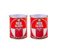 DIOXSTAR Red Gloss Non-Drip Paint, Fast Drying, High Build, High-Performance Paint, Gloss Finish, Interior and Exterior Use, Suitable for Wood, Metal, 300ml (2 PCS)