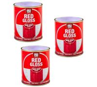 DIOXSTAR Red Gloss Non-Drip Paint, Fast Drying, High Build, High-Performance Paint, Gloss Finish, Interior and Exterior Use, Suitable for Wood, Metal, 300ml (3 PCS)