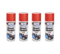 DIOXSTAR Red Primer Spray Paint, Matt Finish, Quick Drying, Non-Crack Paint, Suitable for Metal, Glass, Wood, Indoor and Outdoor Use, Easy to Use, 400ml (4 PCS)