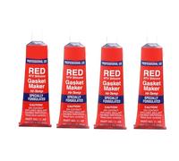 DIOXSTAR Red RTV Silicone Instant Gasket Maker Adhesive Sealant 85g Tube, Multi-Material Adhesive and Sealant, Ideal for Gaskets, Sealing, Repairs, And Bonding, (4 Pcs)