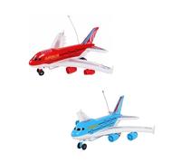 DIOXSTAR Remote Control Aeroplane For Kids, LED Light And Sound, Vibrant Colour, Eye Catching Design, Durable Construction, Portable And Lightweight, (Random)
