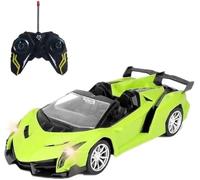 DIOXSTAR Remote Control Fast Modern Racing Car, Robust Construction, Eye-Catching, Dynamic 3D Light Effects, Smooth And Reliable, Unique Play Experience, (GREEN)