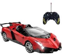 DIOXSTAR Remote Control Fast Modern Racing Car, Robust Construction, Eye-Catching, Dynamic 3D Light Effects, Smooth And Reliable, Unique Play Experience, (RED)