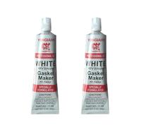 DIOXSTAR RTV Silicone Gasket Maker, Adhesive Sealant, Reliable and Durable Seal, Superior Adhesion, Versatile Use, Long-Lasting Performance, Plumbing Repairs, 85g, White (White, 2 Pcs)