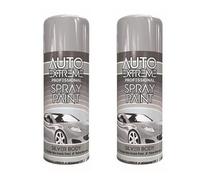 DIOXSTAR Silver Body Spray Paint, Fast Drying, Non-Cracking, DIY Spray Paint for Metal, Wood, Plastic, Indoor and Outdoor Use, Easy and Quick Spraying, 400ml (2 PCS)