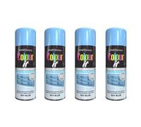 DIOXSTAR Sky Blue Spray Paint, 400ml (4 PCS), Gloss Finish, Quick Drying, All Purpose, Indoor/Outdoor