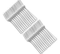 DIOXSTAR Stainless Steel Dinner Forks, Comfortable Grip, Heavy Duty Dinner Fork Set, Elegant Design, Tableware, Mirror Finish, Easy to Clean, Silver, 20CM (24 PCS)