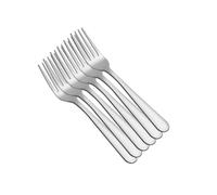 DIOXSTAR Stainless Steel Dinner Forks, Comfortable Grip, Heavy Duty Dinner Fork Set, Elegant Design, Tableware, Mirror Finish, Easy to Clean, Silver, 20CM (6 PCS)