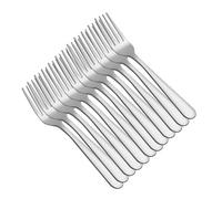 DIOXSTAR Stainless Steel Dinner Forks, Comfortable Grip, Heavy Duty Dinner Fork Set, Elegant Design, Tableware, Mirror Finish, Easy to Clean, Silver, 20CM (12 PCS)