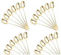 DIOXSTAR Stainless-Steel Long Handle Latte Spoons, Coffee Spoons for Tea, Sundae, Ice Cream, Dessert Ideal for Home, Kitchen, Restaurant, 19 CM, (Golden Spoon Pack of 24)